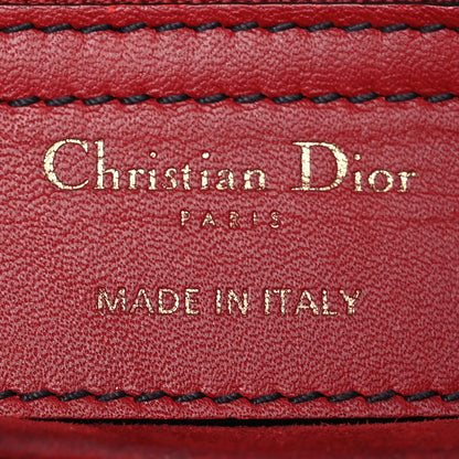Christian Dior Calfskin D Fence Saddle Bag Black Red 6 of 16