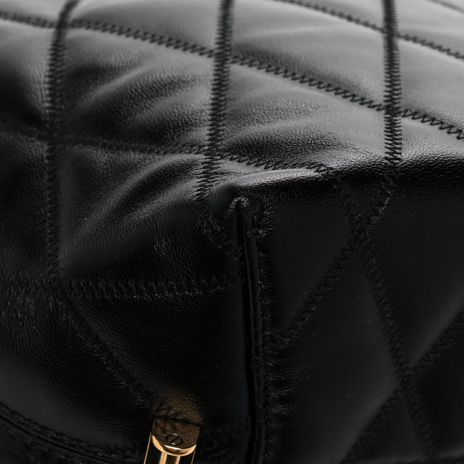 Givenchy Lambskin Quilted Mini GV Bucket Bag Black 9 of 13