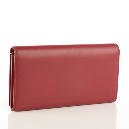 Saint Laurent Calfskin Classic Marquage Flap Wallet Red 3 of 7