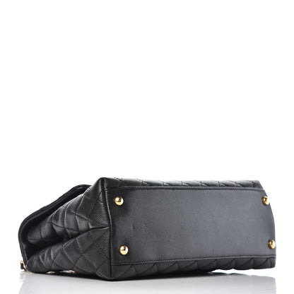 Chanel Caviar Lizard Quilted Small Coco Handle Flap Black 4 of 9
