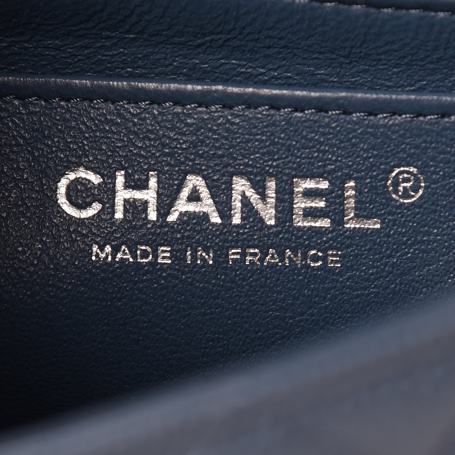 Caviar Quilted Mini Rectangular Flap Blue