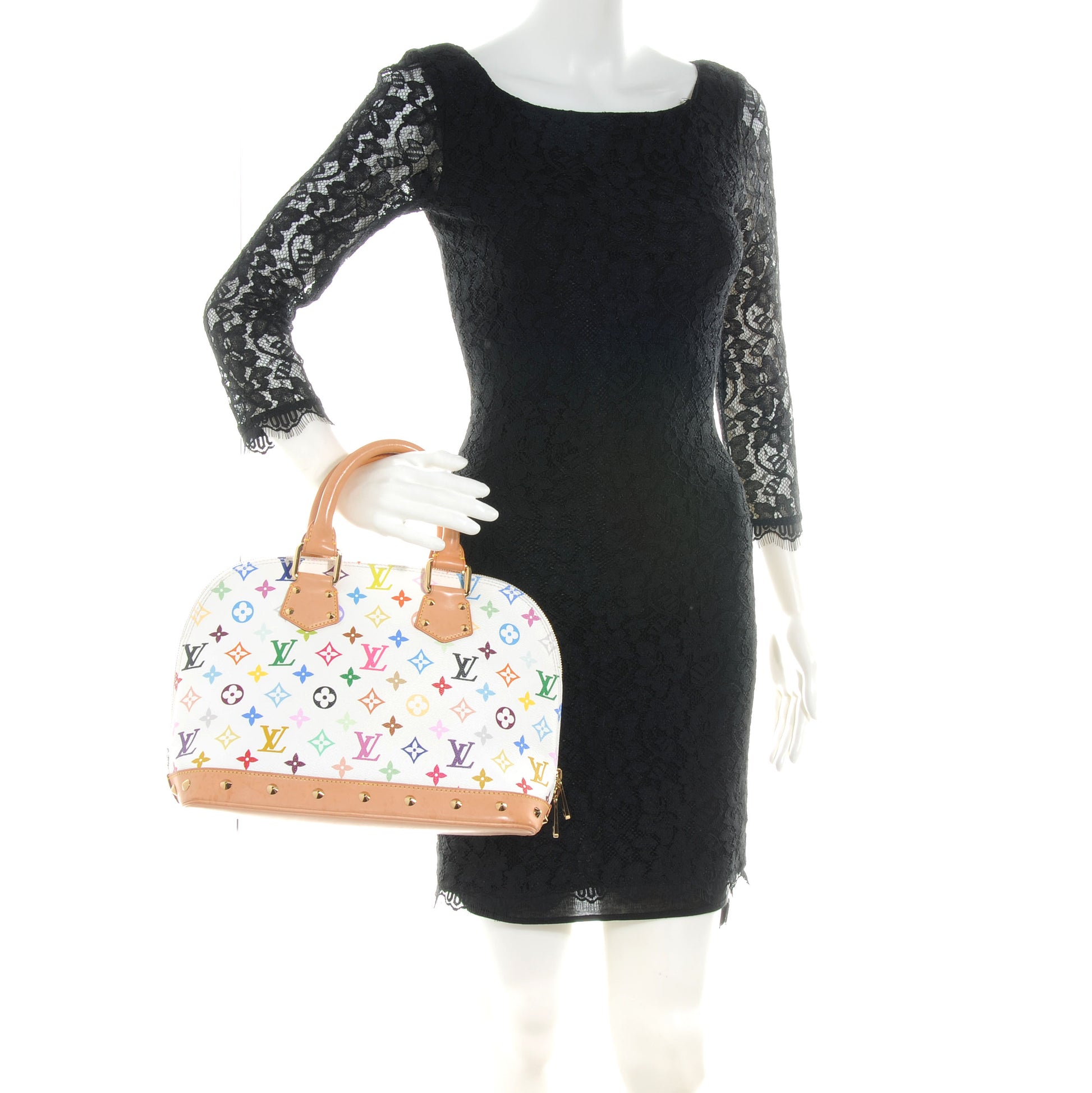 Louis Vuitton Monogram Multicolor Alma White 2 of 8