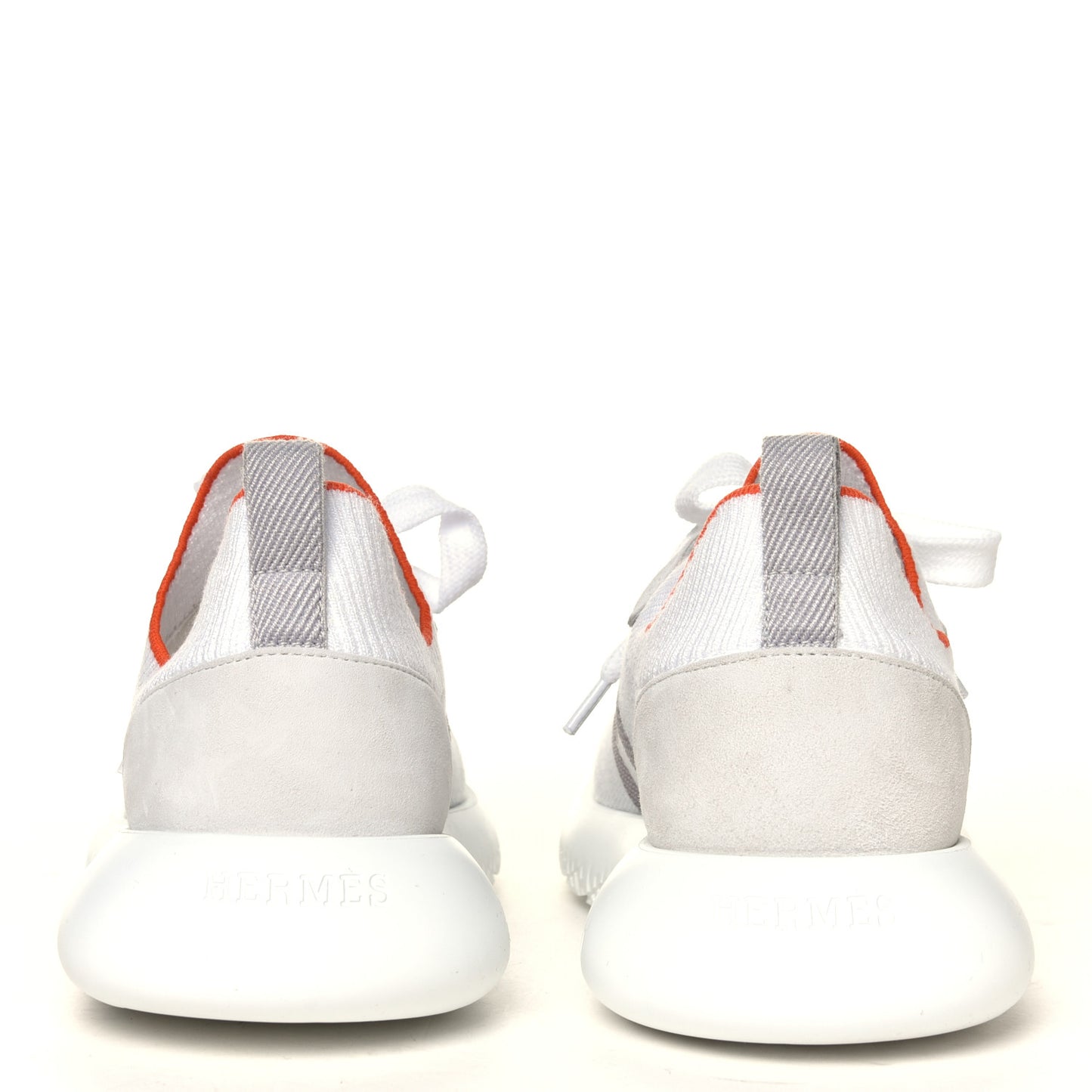 Knit Suede Goatskin Womens Crew Sneakers 35 White Gris