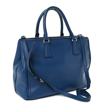 Prada City Calf Hand Stitched Medium Galleria Double Zip Tote Bleuette 3 of 10