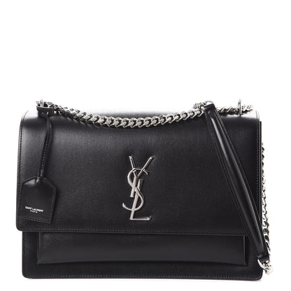 Saint Laurent Calfskin Large Monogram Sunset Black 1 of 7