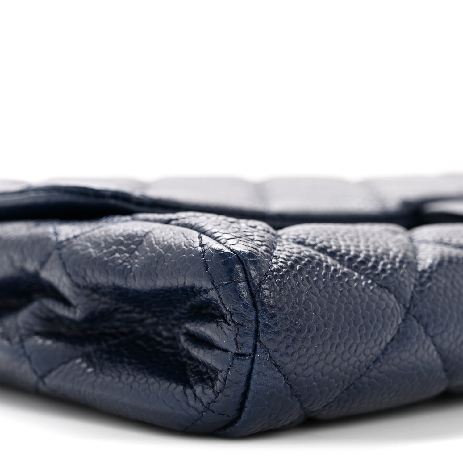 Chanel Caviar Quilted Clutch With Chain Flap Navy Blue 9 of 13