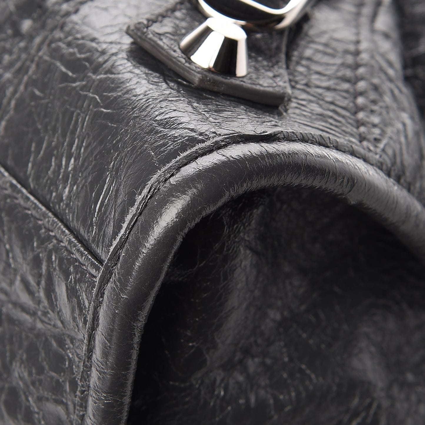 Agneau Classic Silver Hardware City Gris Fossile Anthracite