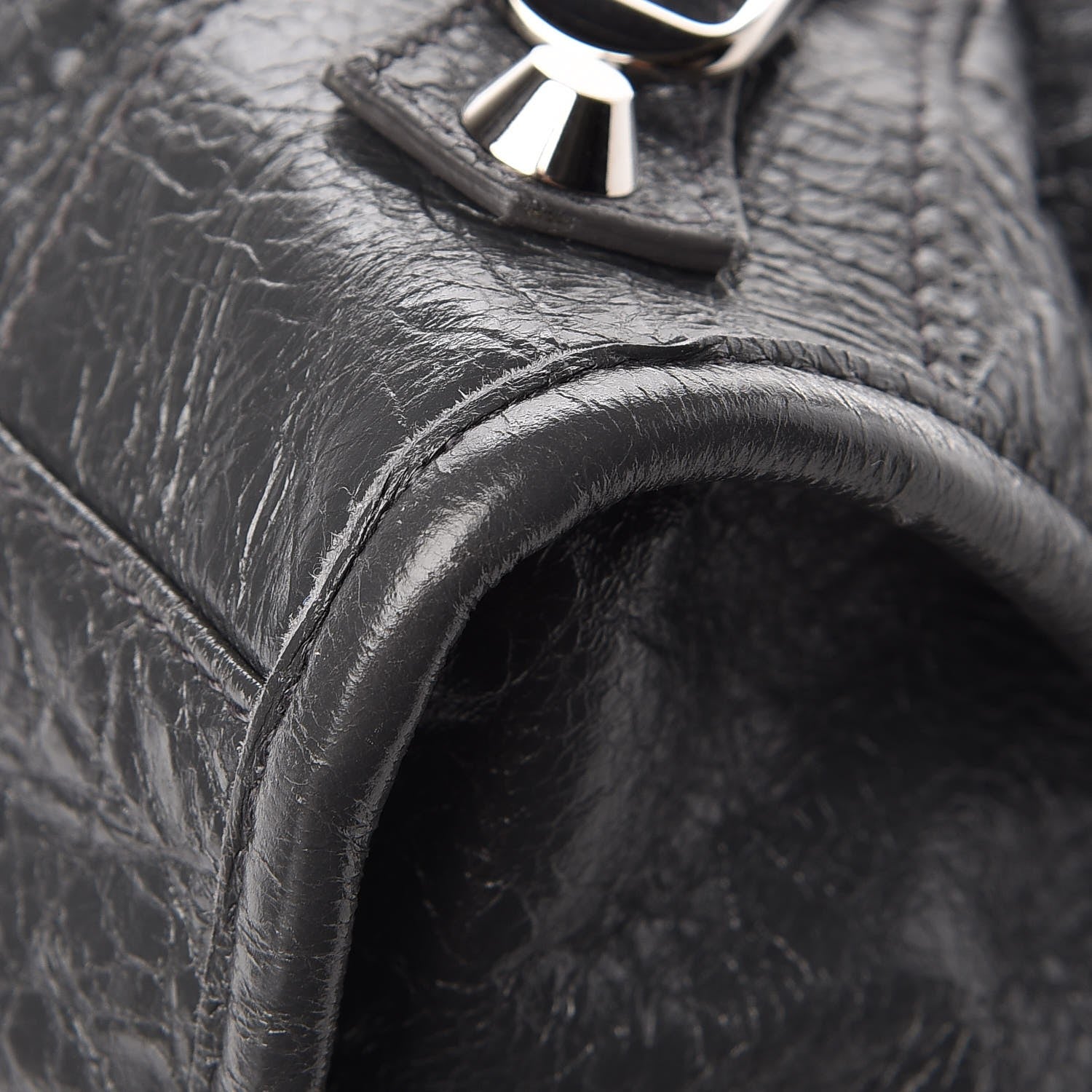 Balenciaga Agneau Classic Silver Hardware City Gris Fossile Anthracite 10 of 12