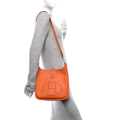 Hermes Taurillon Clemence Evelyne PM Orange 2 of 10
