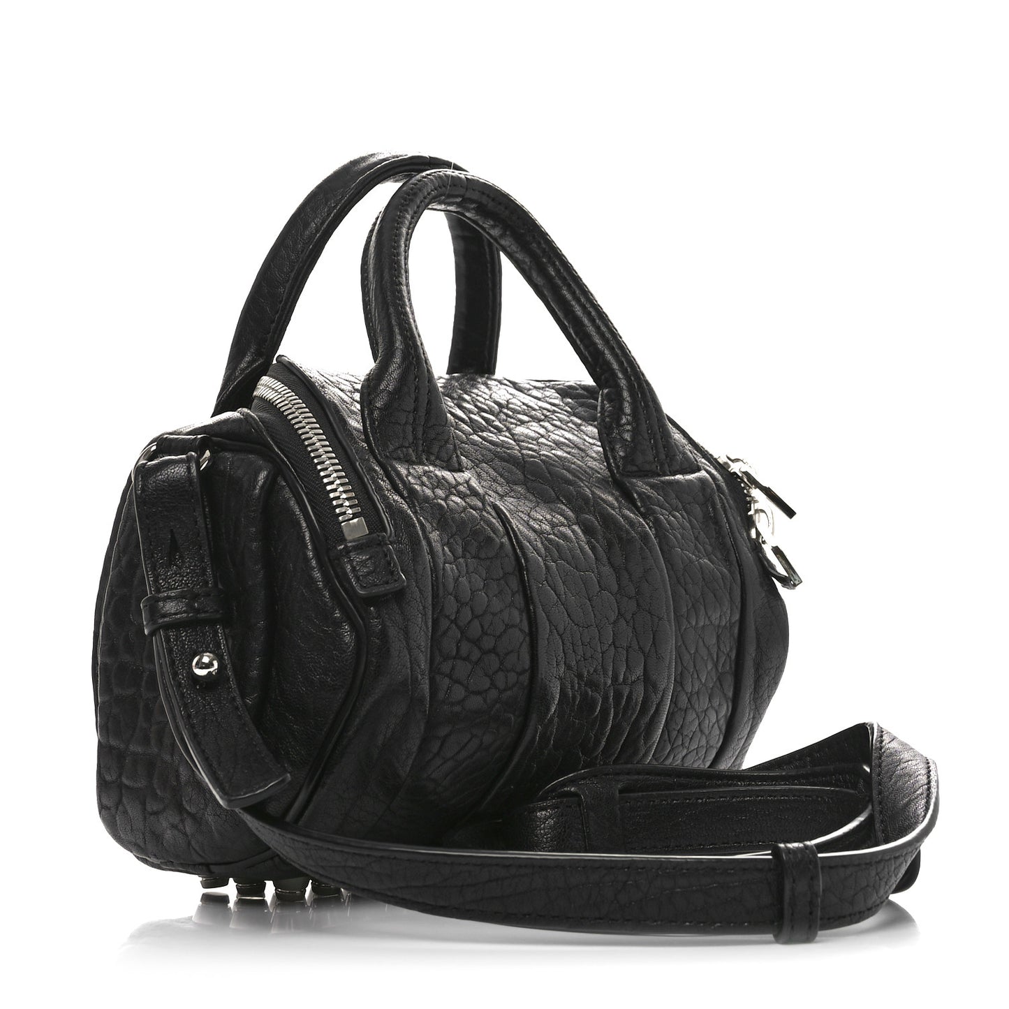 Pebbled Lambskin Mini Rockie Black Rhodium Hardware Black Rhodium Hardware