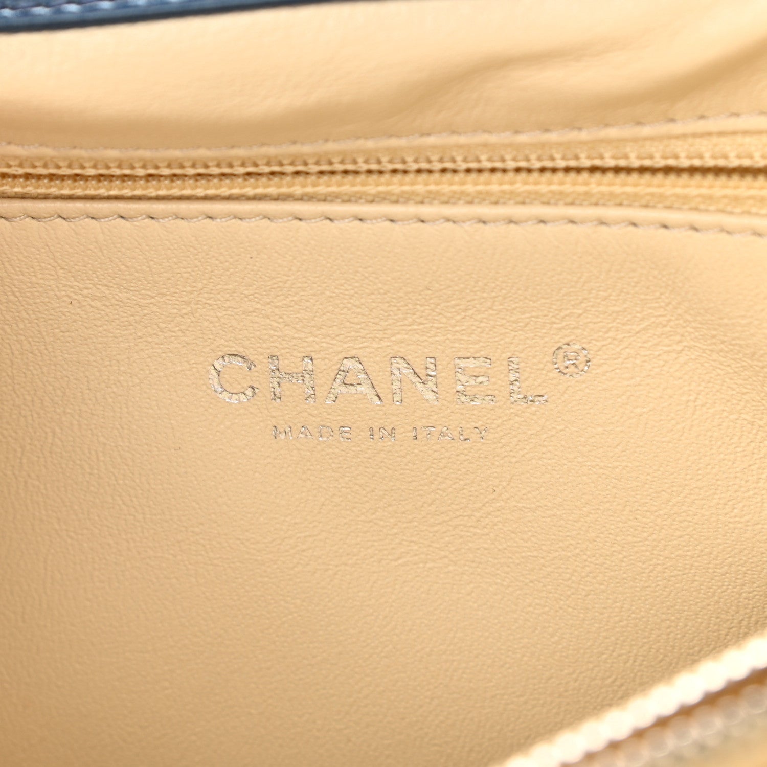 Chanel Glazed Calfskin Boy Satchel Flap Blue 6 of 11