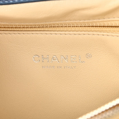 Chanel Glazed Calfskin Boy Satchel Flap Blue 6 of 11