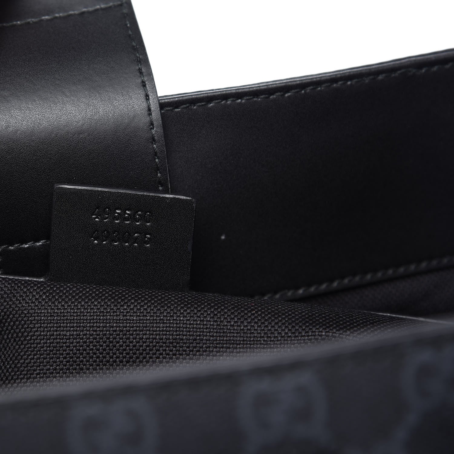 Gucci GG Supreme Monogram Web Tote Black Grey 9 of 10