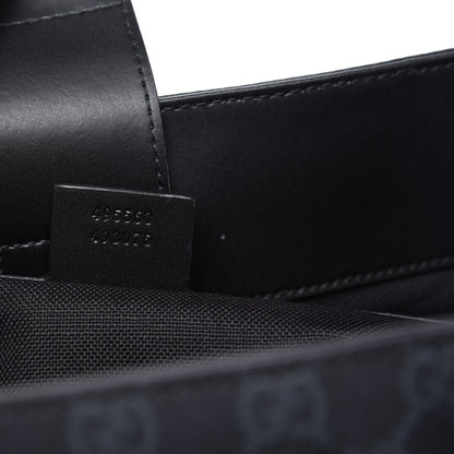 Gucci GG Supreme Monogram Web Tote Black Grey 9 of 10
