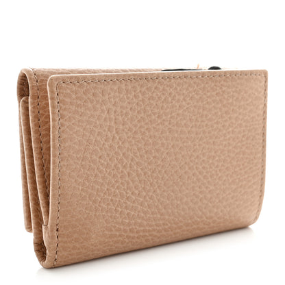 Gucci Dollar Calfskin Enamel Monochrome Medium GG Marmont Wallet Camelia 3 of 9
