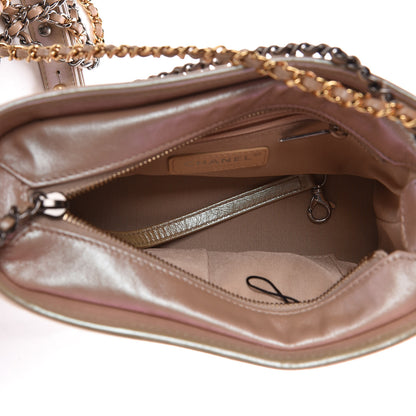 Chanel Iridescent Aged Calfskin Quilted Small Gabrielle Hobo Light Pink 5 of 10