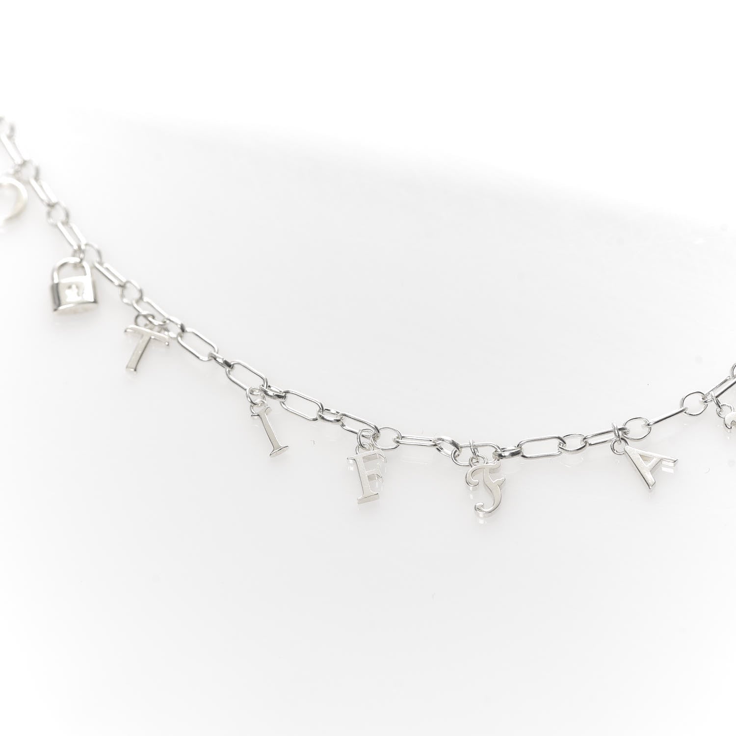 Tiffany Sterling Silver Enamel Love Notes Charm Necklace 8 of 11