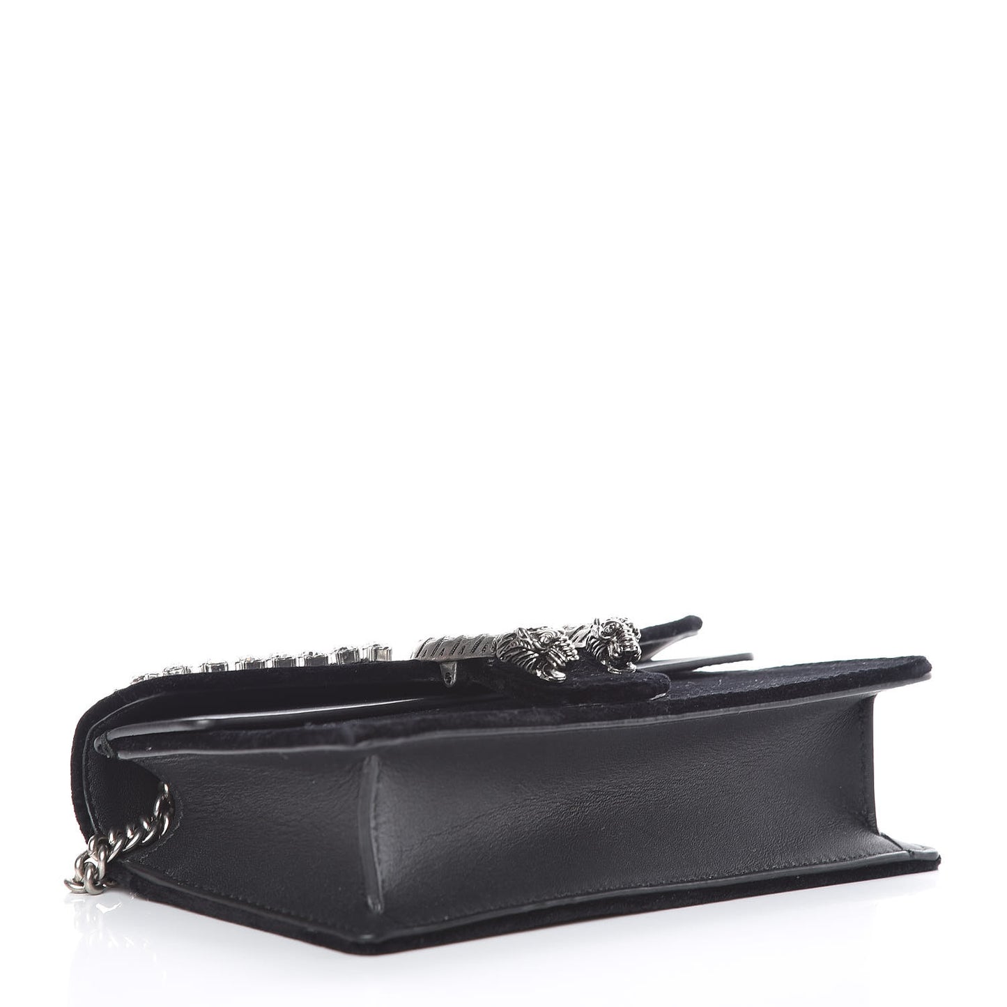 Velvet Crystal Super Mini Dionysus Shoulder Bag Black