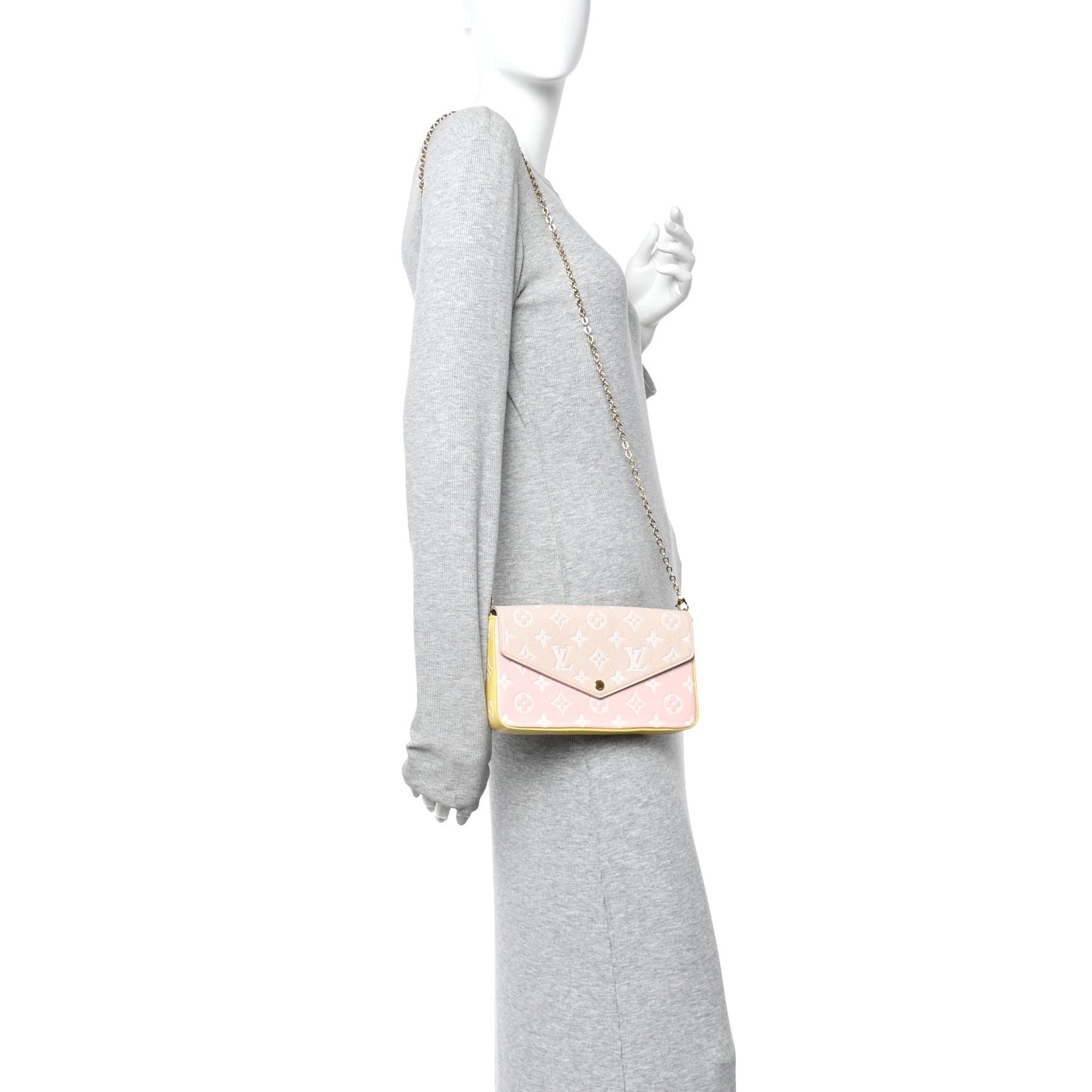 Empreinte Spring in the City Felicie Pochette Chain Wallet Pink Beige Yellow