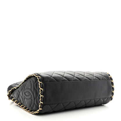 Chanel Calfskin Quilted Medium Chain Me Hobo Black 4 of 11