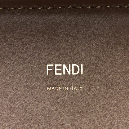 Fendi Shearling Vitello King Logo Medium Fendi Sunshine Shopper Tote White 6 of 12
