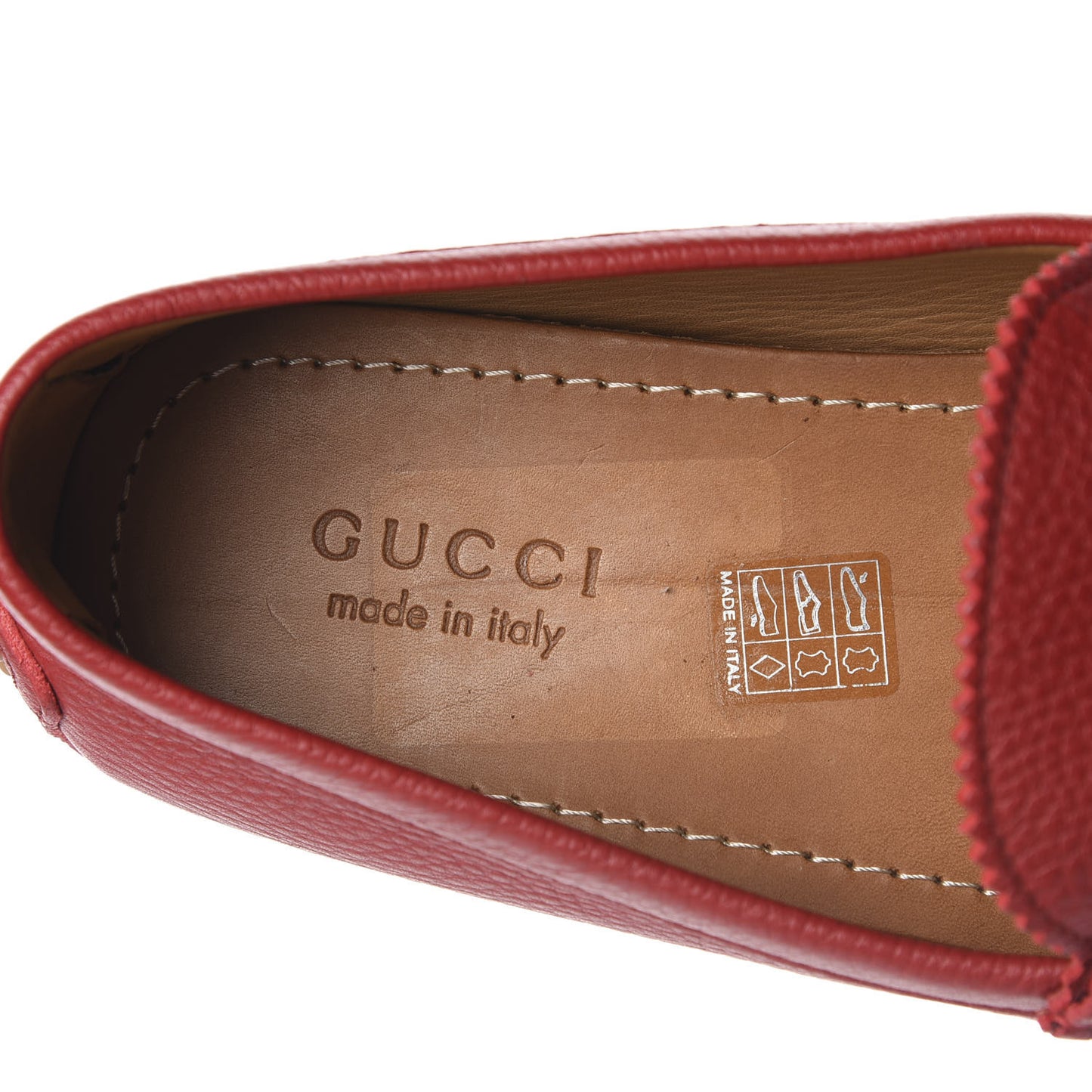 Calfskin Mens Horsebit Web Driver Loafers 11 Rosso