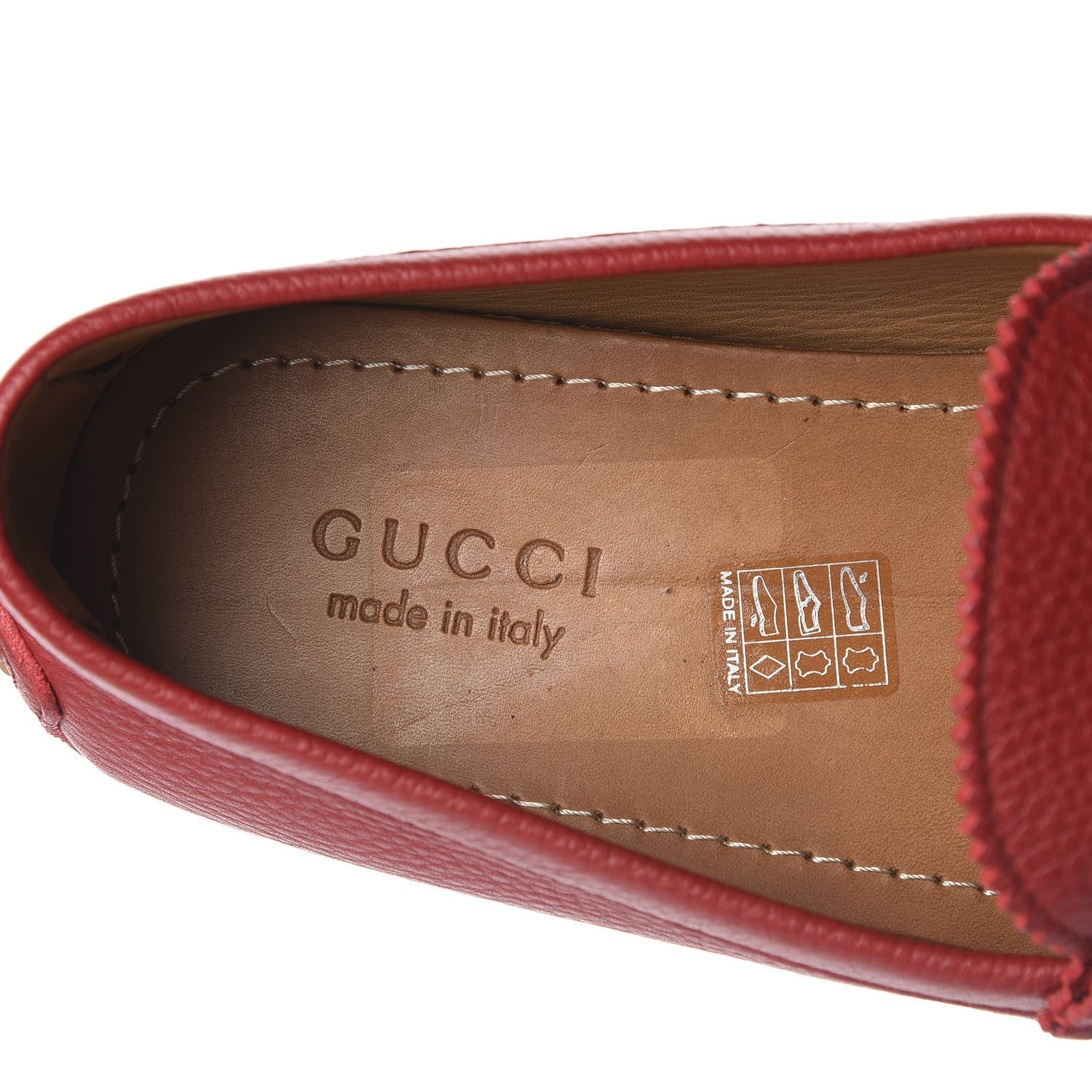 Gucci Calfskin Mens Horsebit Web Driver Loafers 11 Rosso 8 of 11