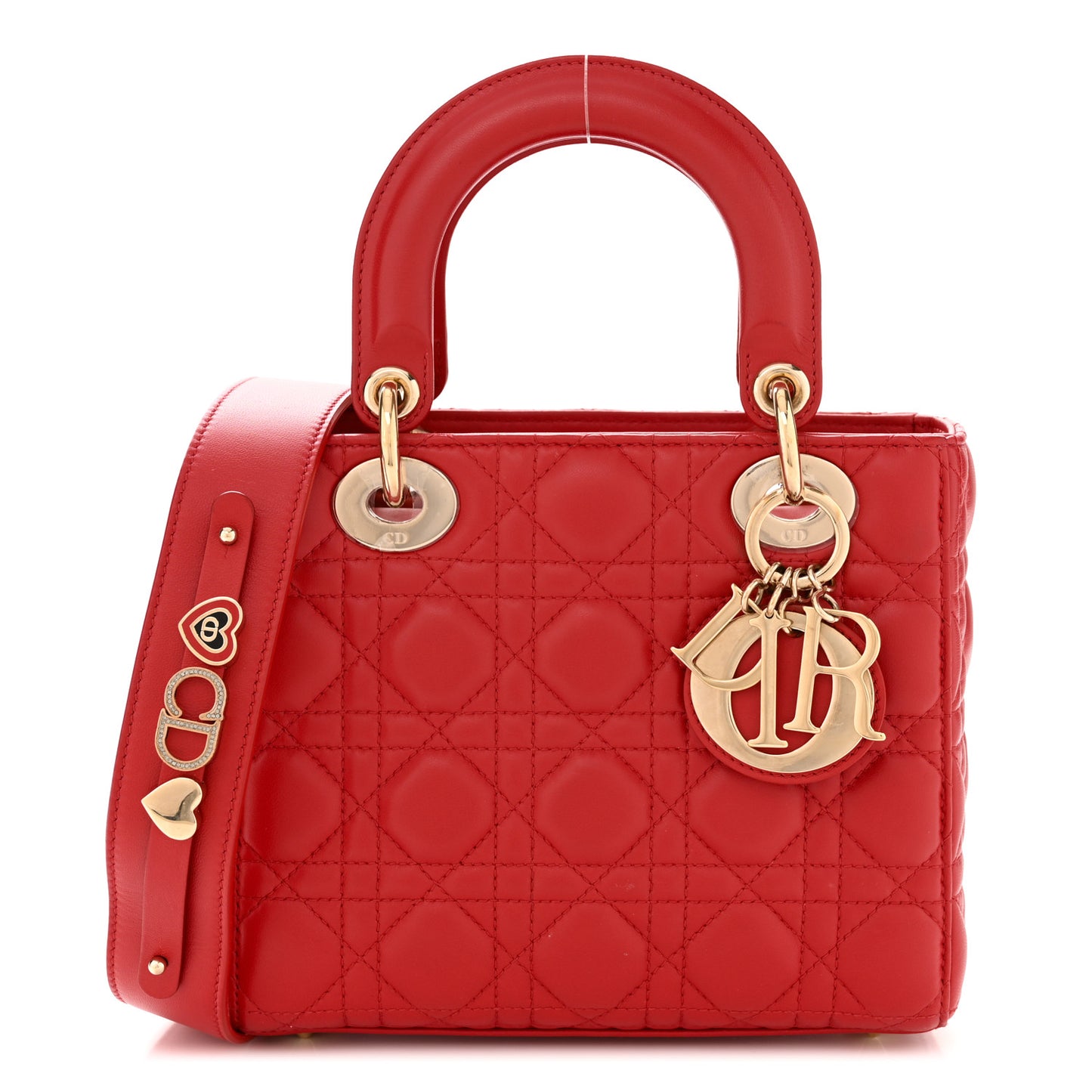 Lambskin Cannage Small My ABCDior Lady Dior Red