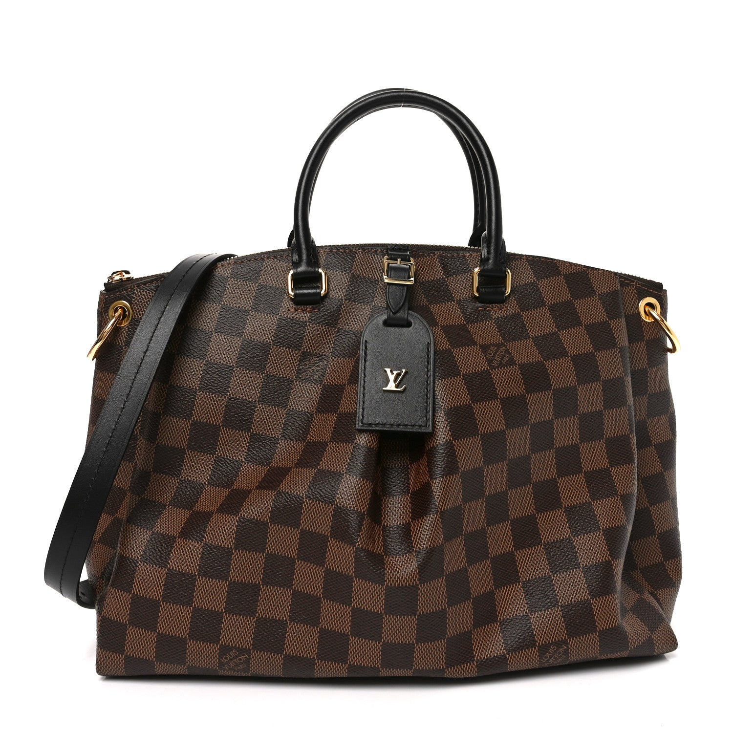Louis Vuitton Damier Ebene Odeon Tote MM Black 1 of 9