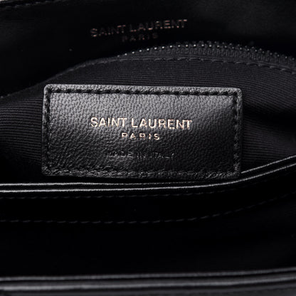 Saint Laurent Calfskin Y Quilted Monogram Toy Loulou Crossbody Bag Black 7 of 13
