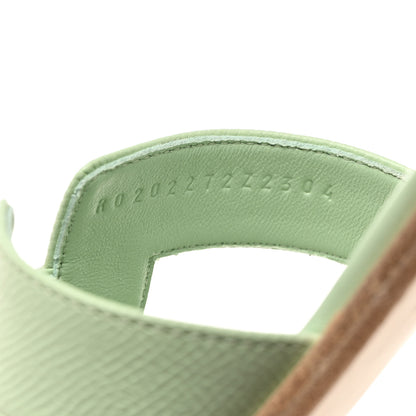 Hermes Epsom Oran Sandals 39 Vert Jade 7 of 10