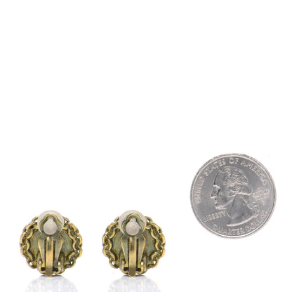 Chanel CC Clip On Earrings Gold 2 of 4