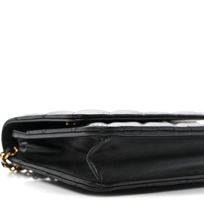 Chanel Lambskin Quilted Wallet On Chain WOC Black 10 of 11