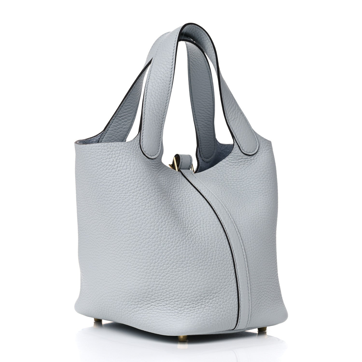 Hermes Taurillon Clemence Picotin Lock 18 PM Bleu Pale 3 of 10