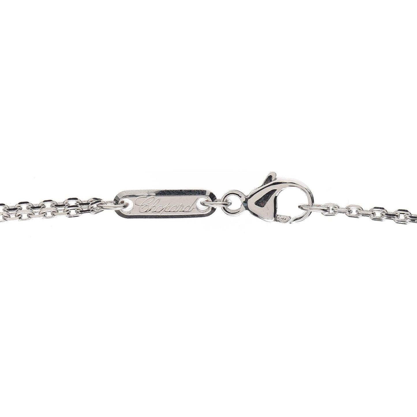 18K White Gold Diamond Happy Spirit Three-Ring Pendant Necklace