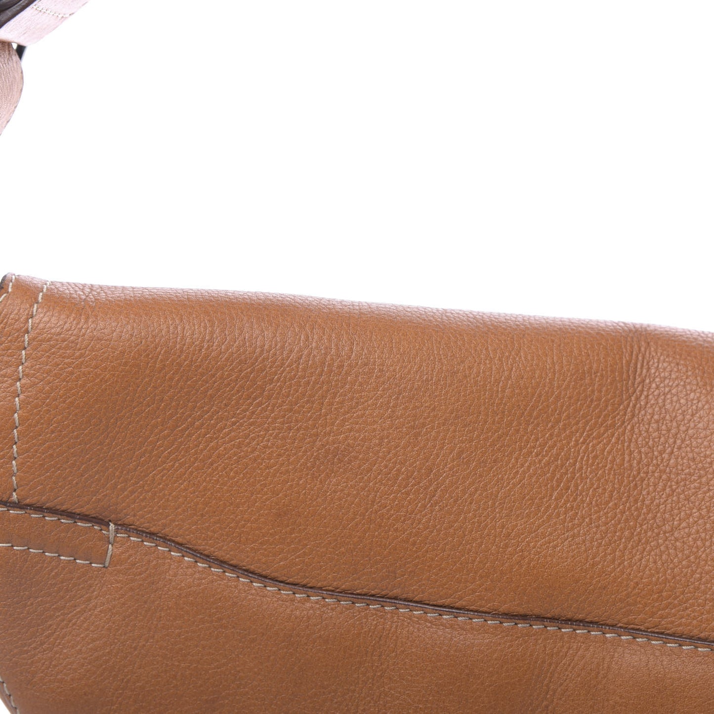 Calfskin Baudrier Saddle Bag Tan