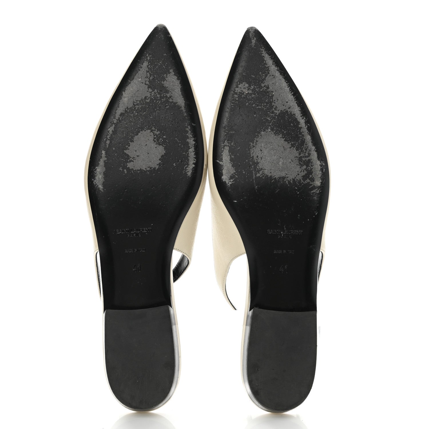 Saint Laurent Belfagor Anais Slingback Flats 41 Navy Pearl 5 of 11