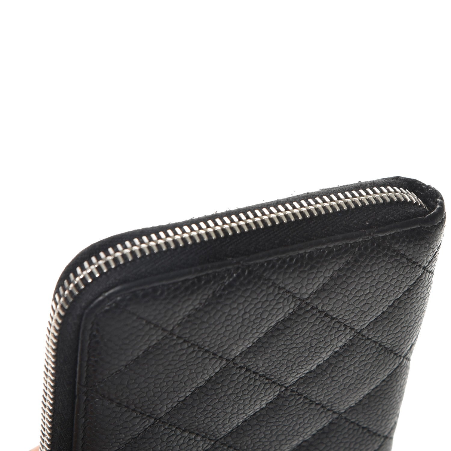 Chanel Caviar Quilted Large Gusset Zip Around Wallet Black 9 of 9
