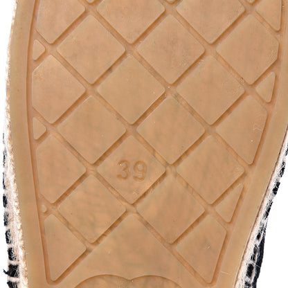 Chanel Velvet Logo Espadrilles 39 Black 9 of 10