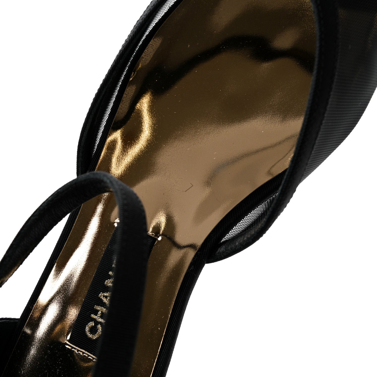 Chanel Mesh Grosgrain Cap Toe CC Flats 42 Black 9 of 11