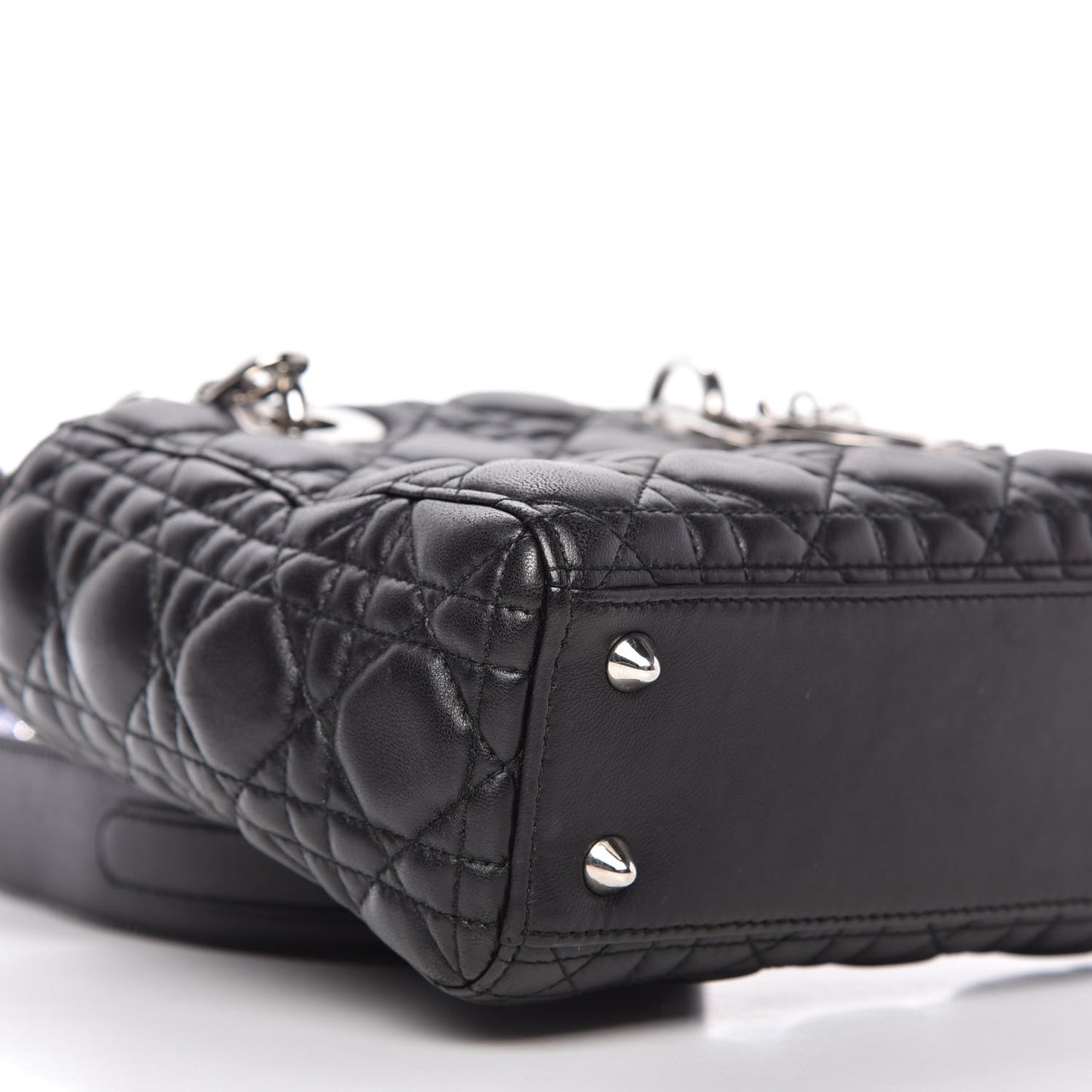 Lambskin Cannage Small Lucky Badges My Lady Dior Black