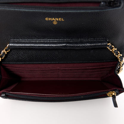 Chanel Caviar Quilted Wallet on Chain WOC Black 5 of 12