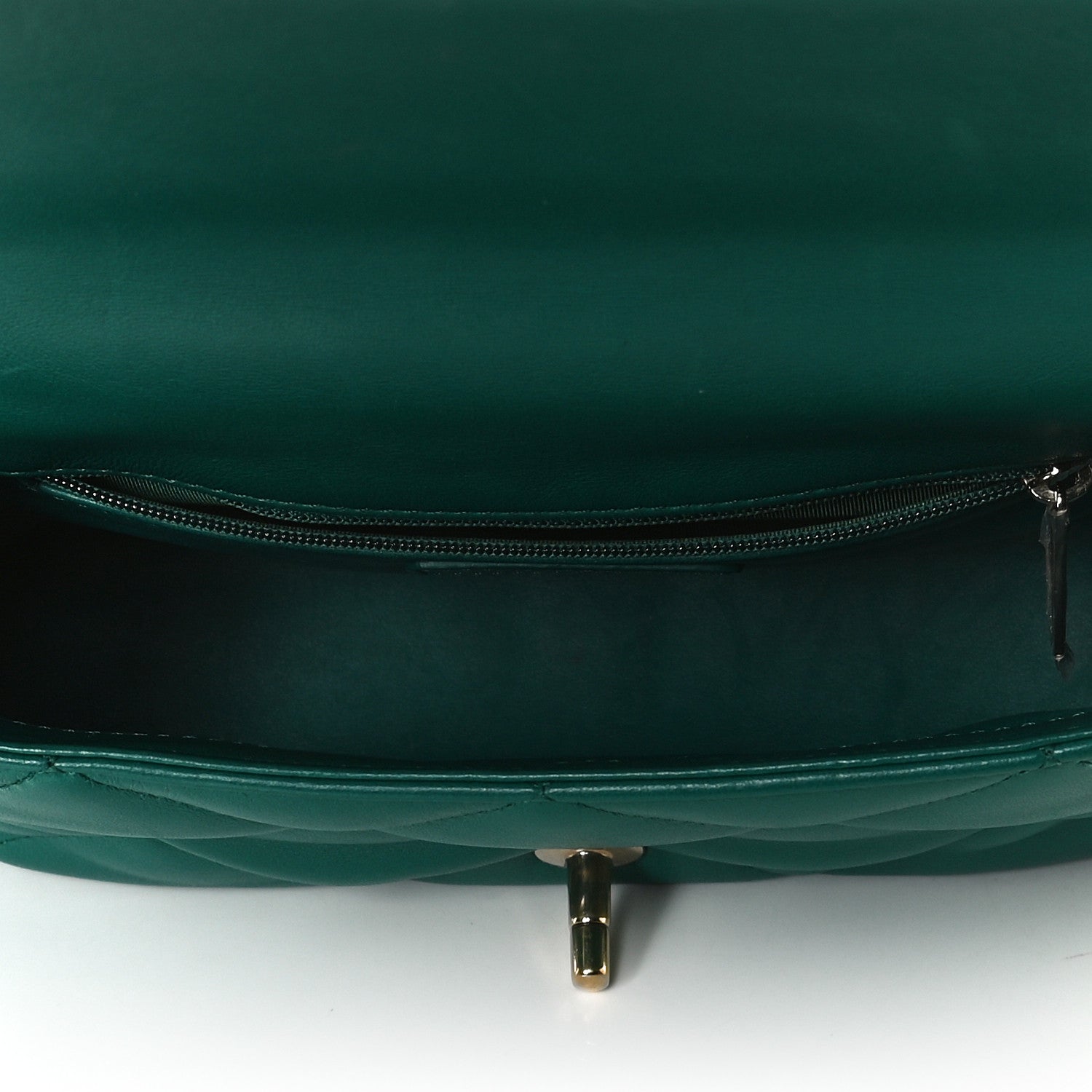 Chanel Lambskin Quilted Small Easy Carry Flap Green 5 of 11