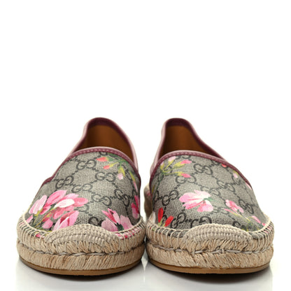 Gucci GG Supreme Monogram Blooms Espadrilles 37.5 Beige Multicolor Dry Rose 2 of 4