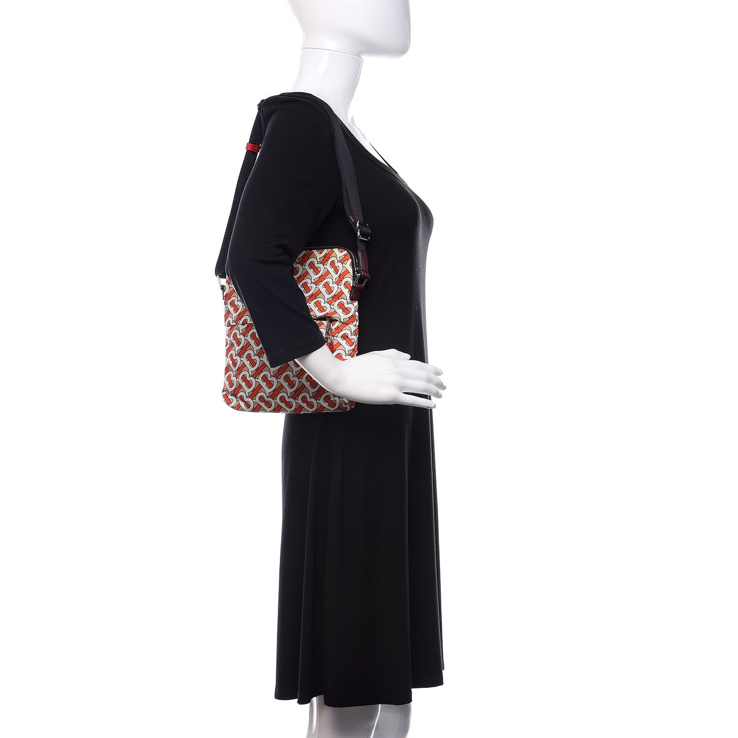 Nylon Monogram Crossbody Vermillion