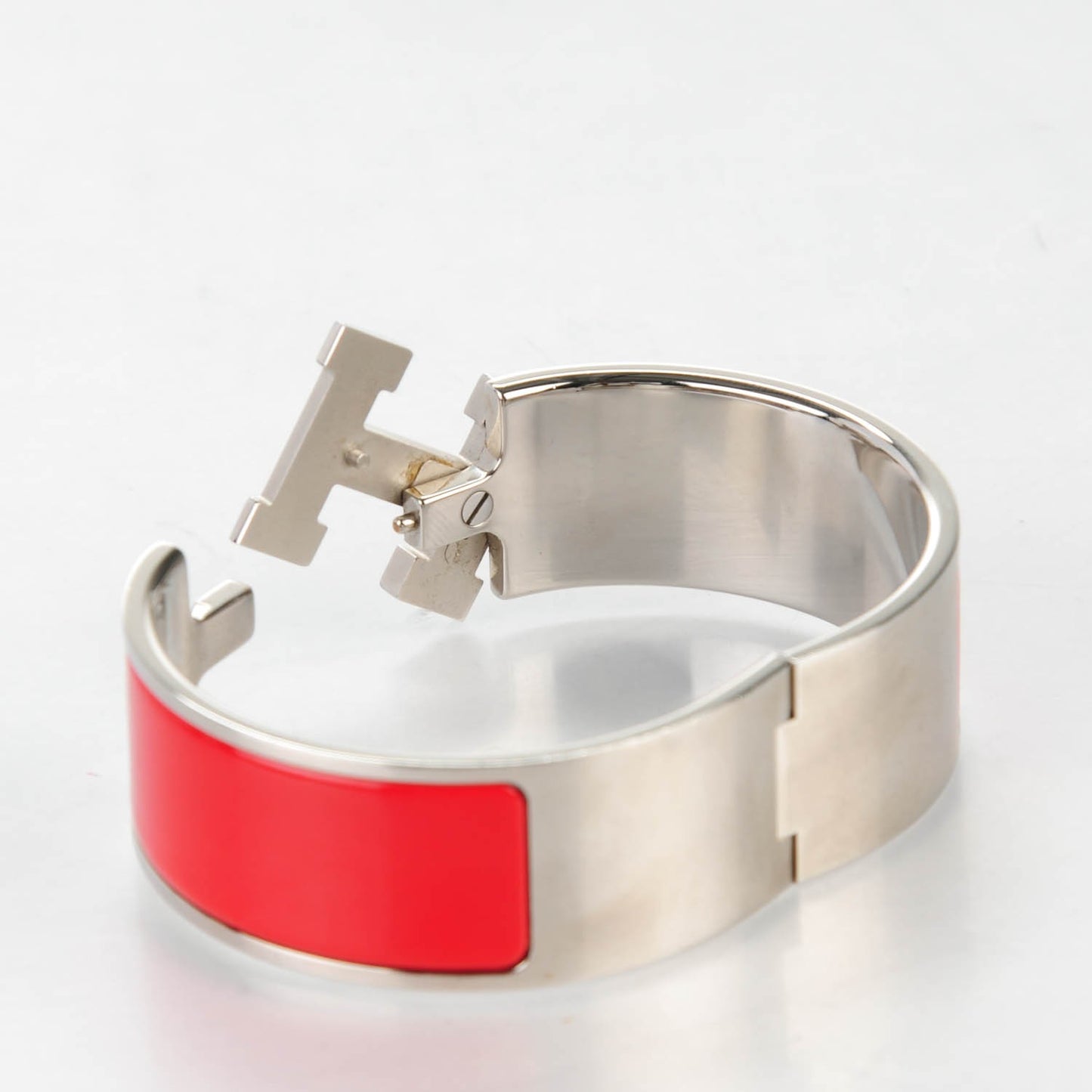Enamel Wide Clic Clac H Bracelet PM Rouge Vif