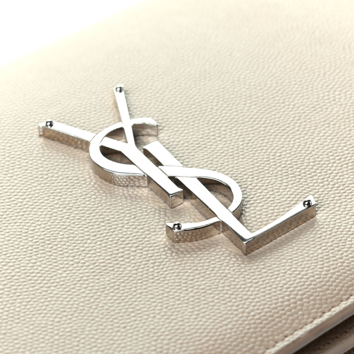 Grain De Poudre Classic Kate Monogram Clutch Nude Powder
