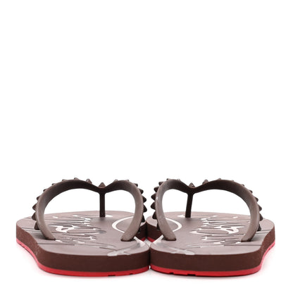 Christian Louboutin Rubber Spike Loubi Donna Flip Flop 41 Nude 6 of 9