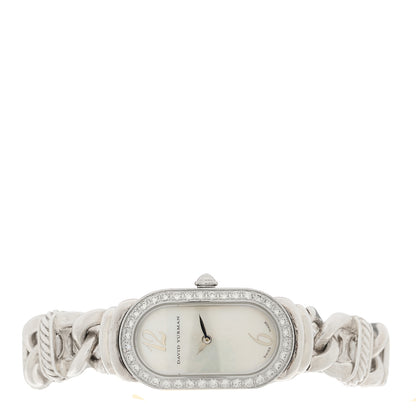 David Yurman Stainless Steel Diamond Bezel Mother of Pearl 20mm Madison Cable Quartz Watch 2 of 4