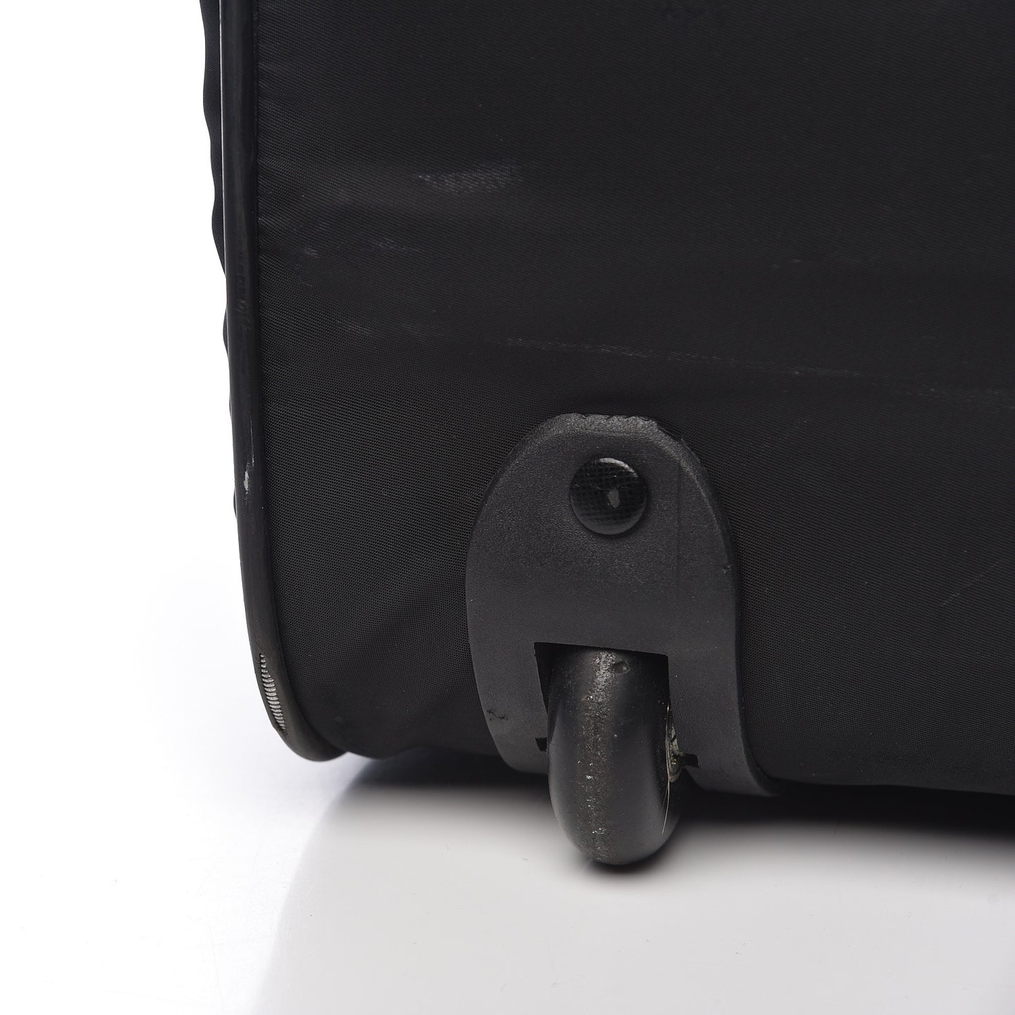 Tessuto Nylon Saffiano Rolling Duffle Black